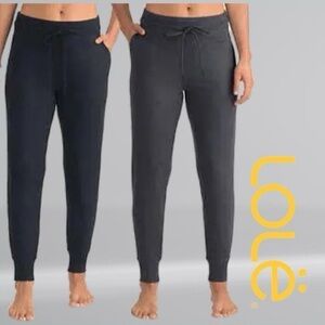2 Pack Deal Lole Lounge Pants with Tapered Leg Black, Grey, Like New